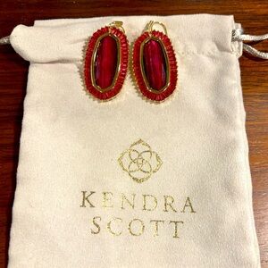 Kendra Scott Baguette Elle Crystal Frame Drop Earrings